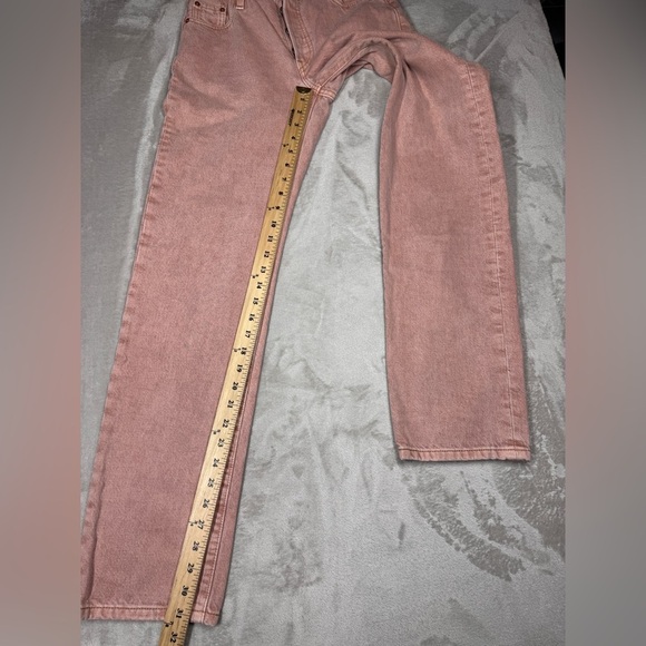 Levi’s Women’s 501 90s Light Pink Premium Button Fly Straight Jeans Size 0 - Picture 10 of 16